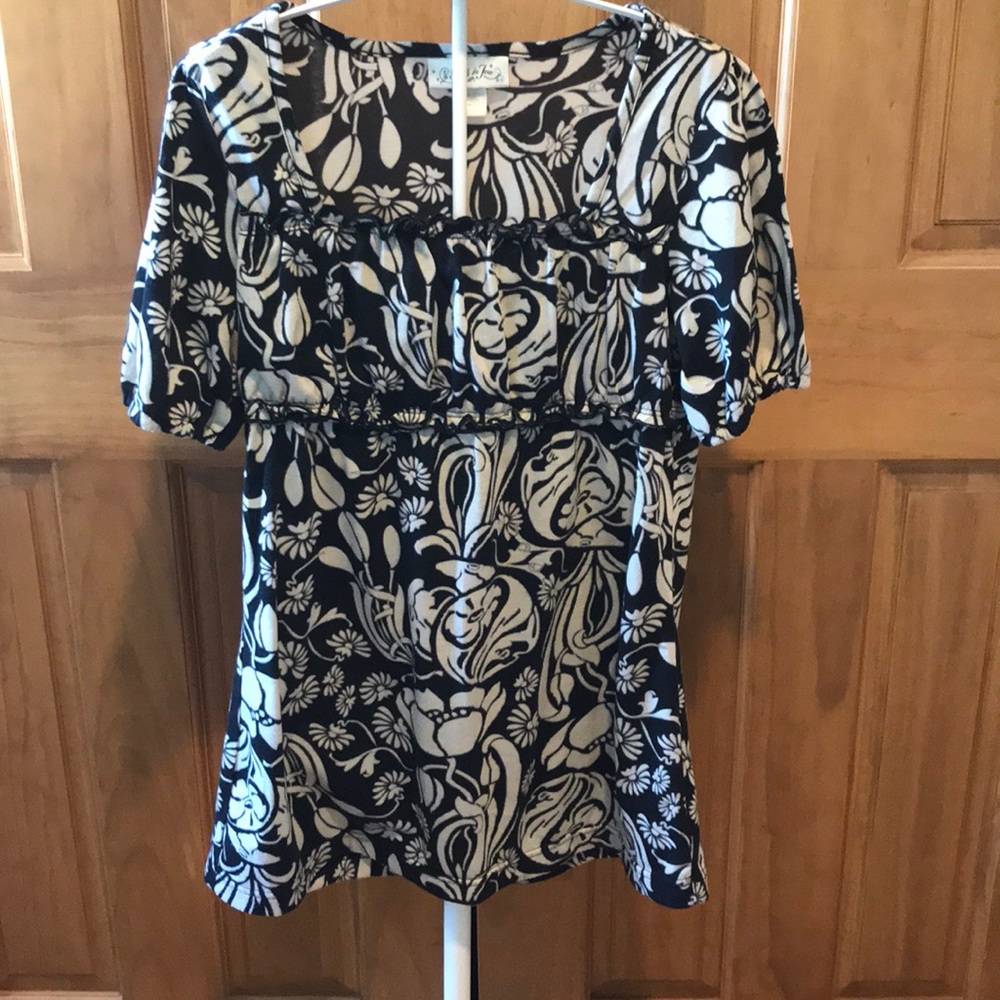 Bella du Jour Black Tan Top Medium - Picture 1 of 7